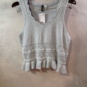 Divided Light Gray Knit Top